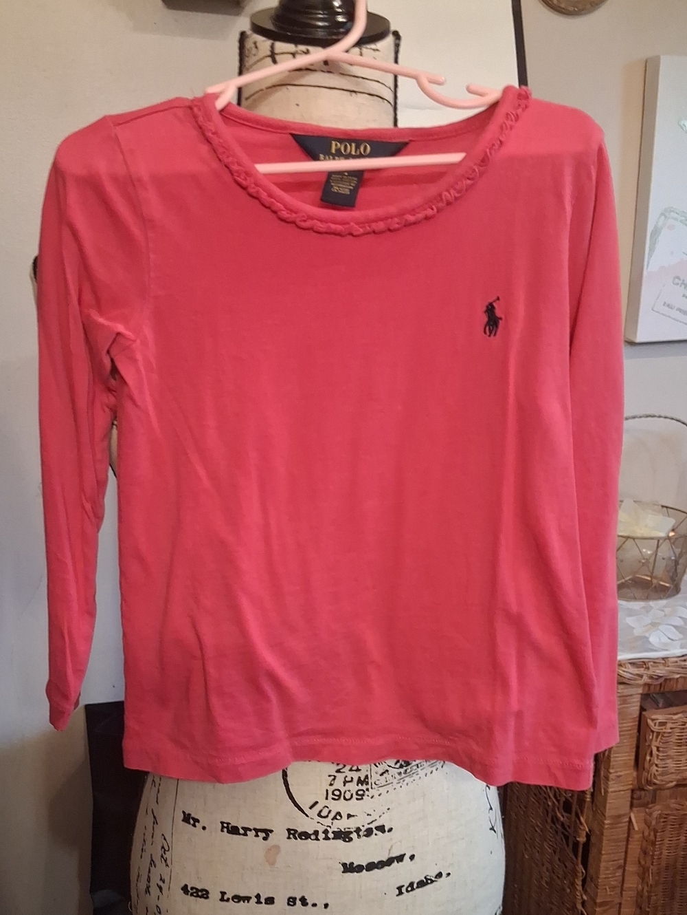 Polo by Ralph Lauren Hot Pink Long-Sleeve Toddler Tee Girls 4T